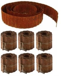 6-pack Rabattkant på rulle 5m h16cm veckad rost