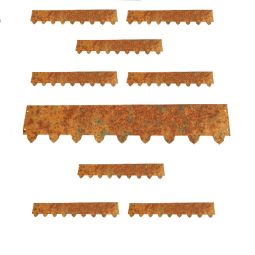 9-pack Gräskantlist XL rost byggbar 119cm