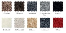 Färgprov fårskinn för Stolsöverdrag