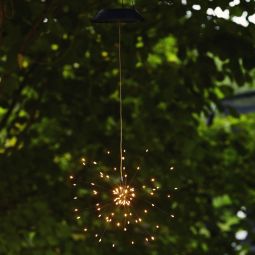 Hängande Solcellsdekoration Firework Solar varmvit Star Trading