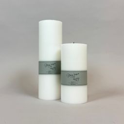 2-pack Trädgårdsljus Stay Home & Enjoy vit 20/30cm