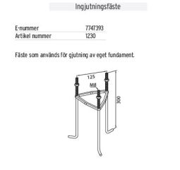 Ingjutningsfäste till Egerssund