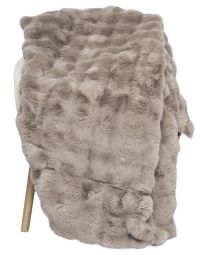 Misty Pläd fuskpäls taupe 140x220cm