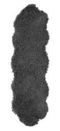 Fårskinnsfäll imitation Wooly med söm, grå 60x180cm