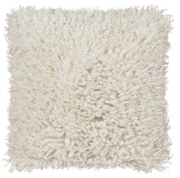 Fårskinnskudde imitation Wooly ljusbeige 45x45cm