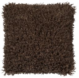 Fårskinnskudde imitation Wooly brun 45x45cm