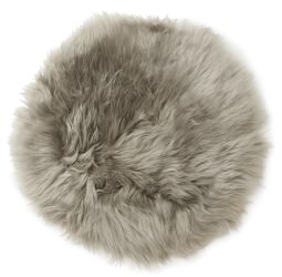 Skinnwille fårskinnssits rund Gently 34cm ljusbeige/taupe