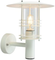 Norlys Stockholm vägglampa vit lykta klar IP54