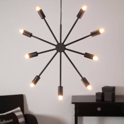 Adventsstjärna Pix i metall svart 56cm miljöbild