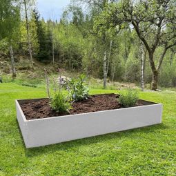 Odlingskrage metall zink 120x80cm Höjd 20cm