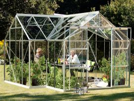 Växthus Vitavia Sirius aluminium 13m² inkl sockel