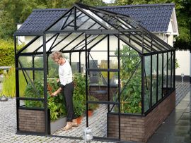 Växthus Vitavia Cassandra svart 3,8x2,6m / 9,9m²