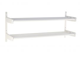 Meja Skohylla 59cm 2 plan vitlack vitlackat stål